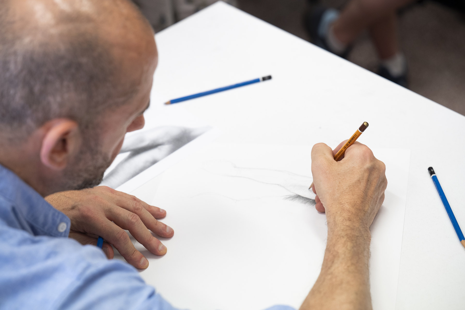 A moment from the drawing demonstration.