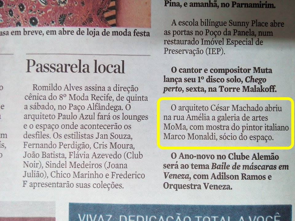 Una nota sulla MoMa e Marco Monaldi